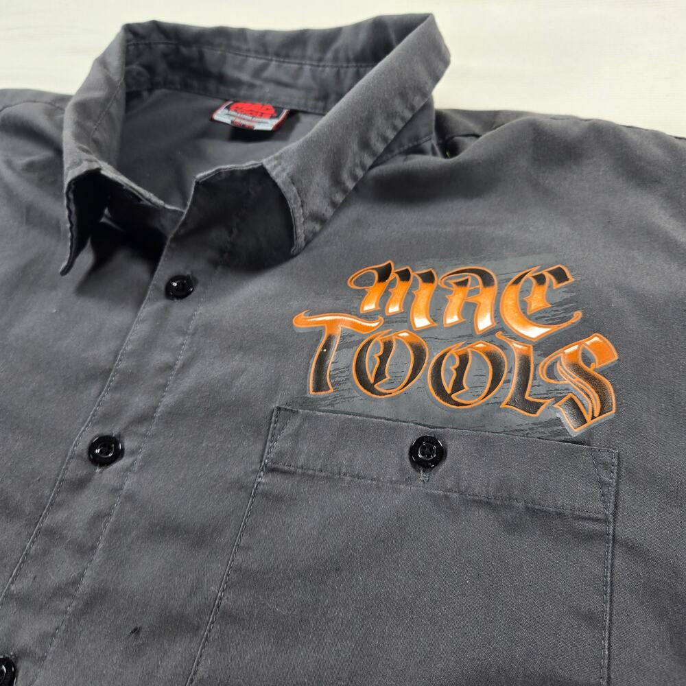 Vintage Y2k Mac Tools Short Sleeve Button Up‎ Garage Shirt Men's Size 2XL